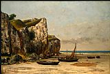 Gustave Courbet Canvas Paintings - Plage de Normandie
